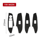 Adesivo decorativo per pannello alzacristalli per finestrino con guida a sinistra in fibra di carbonio per Mazda Axela 2014/2017-2018, Left Drive Window Lift Panel