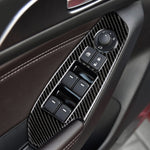 Adesivo decorativo per pannello alzacristalli per finestrino con guida a sinistra in fibra di carbonio per Mazda Axela 2014/2017-2018, Left Drive Window Lift Panel