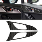 Adesivo decorativo maniglia porta Mazda Axela fibra carbonio