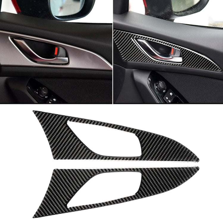 Adesivo decorativo maniglia porta Mazda Axela fibra carbonio