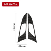 Adesivo decorativo per telaio esterno maniglia interna per porta in fibra di carbonio da 2 pezzi per Mazda Axela 2014/2017-2018, Door Inner Handle Outer Frame
