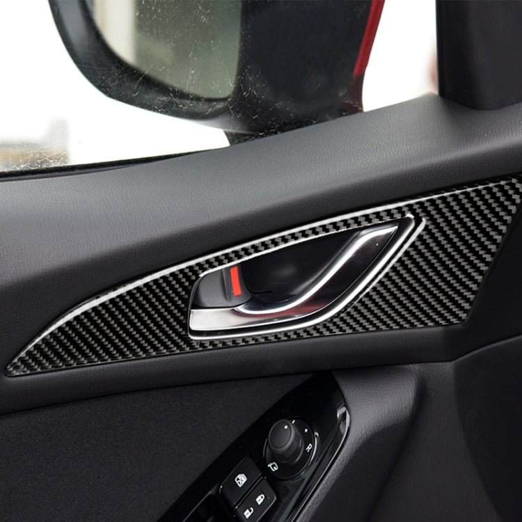 Adesivo decorativo maniglia porta Mazda Axela fibra carbonio