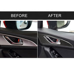 Adesivo decorativo maniglia porta Mazda Axela fibra carbonio