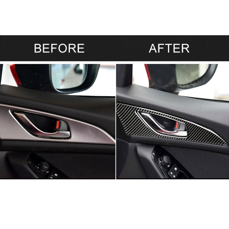 Adesivo decorativo maniglia porta Mazda Axela fibra carbonio