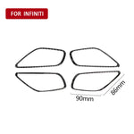 Adesivo decorativo per telaio maniglia interna porta in fibra di carbonio da 4 pezzi per Mazda Axela 2014/2017-2018, Door Inner Handle Frame