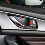 Adesivo decorativo per telaio maniglia interna porta in fibra di carbonio da 4 pezzi per Mazda Axela 2014/2017-2018, Door Inner Handle Frame