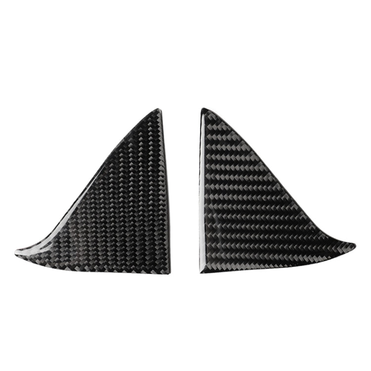 Adesivo decorativo triangolare per porta interna anteriore in fibra di carbonio per auto per Mazda Axela 2017-2018, Front Inner Door A Triangle