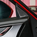 Adesivo decorativo triangolare per porta interna anteriore in fibra di carbonio per auto per Mazda Axela 2017-2018, Front Inner Door A Triangle