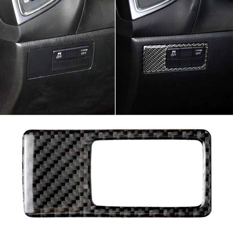 Adesivo decorativo per telaio di regolazione fari in fibra di carbonio per auto per Mazda Axela 2014/2017-2018, guida a sinistra, Headlight Adjustment Frame (A)