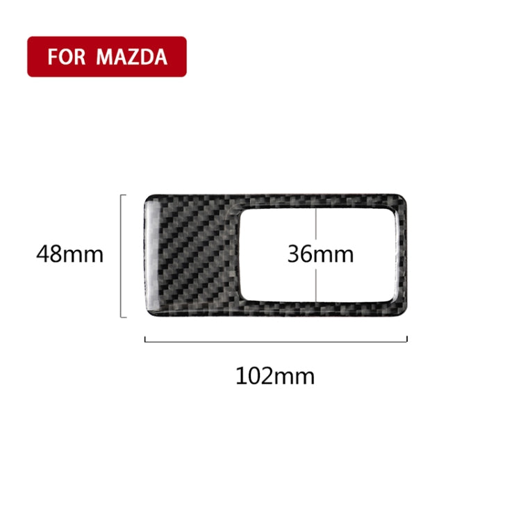 Adesivo decorativo per telaio di regolazione fari in fibra di carbonio per auto per Mazda Axela 2014/2017-2018, guida a sinistra, Headlight Adjustment Frame (A)