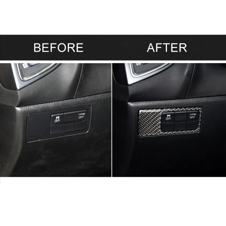Adesivo decorativo per telaio di regolazione fari in fibra di carbonio per auto per Mazda Axela 2014/2017-2018, guida a sinistra, Headlight Adjustment Frame (A)