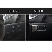 Adesivo decorativo per telaio di regolazione fari in fibra di carbonio per auto per Mazda Axela 2014/2017-2018, guida a sinistra, Headlight Adjustment Frame (A)