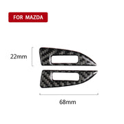 Adesivo decorativo per cornice di regolazione della presa d'aria condizionata per auto in fibra di carbonio per Mazda Axela 2014/2017-2018, Air Conditioning Air Outlet Adjustment