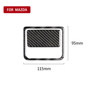Adesivo decorativo per scatola portaoggetti per sedile passeggero anteriore in fibra di carbonio per auto per Mazda Axela 2017-2018, Front Passenger Seat Storage Box