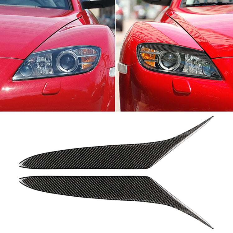 Sopracciglio leggero in fibra di carbonio per auto per Mazda RX-8 Coupé 2004-2008, For Mazda RX-8