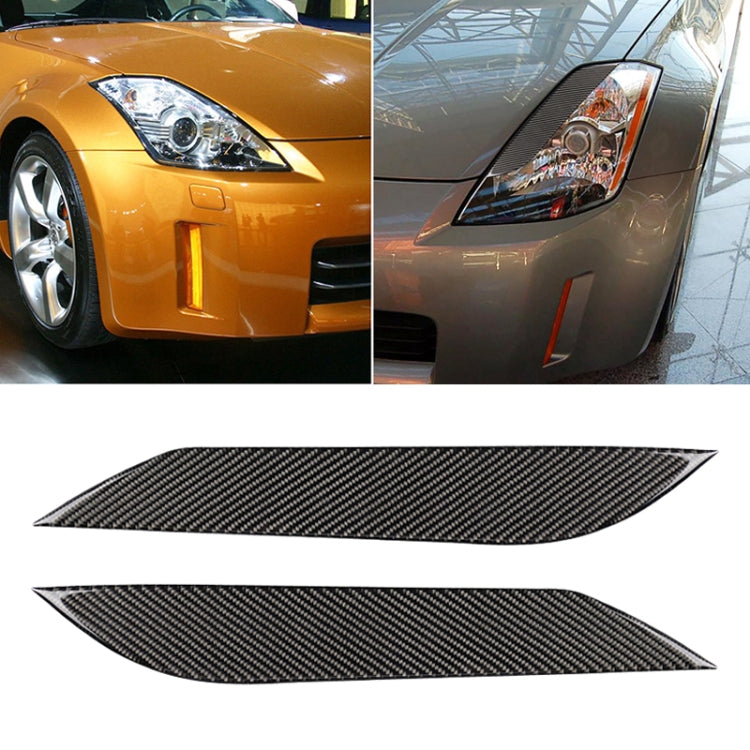 Sopracciglio leggero in fibra di carbonio per auto per Nissan 350Z 2003-2009 tutti i modelli, For 2003-2009 Nissan 350Z All Models