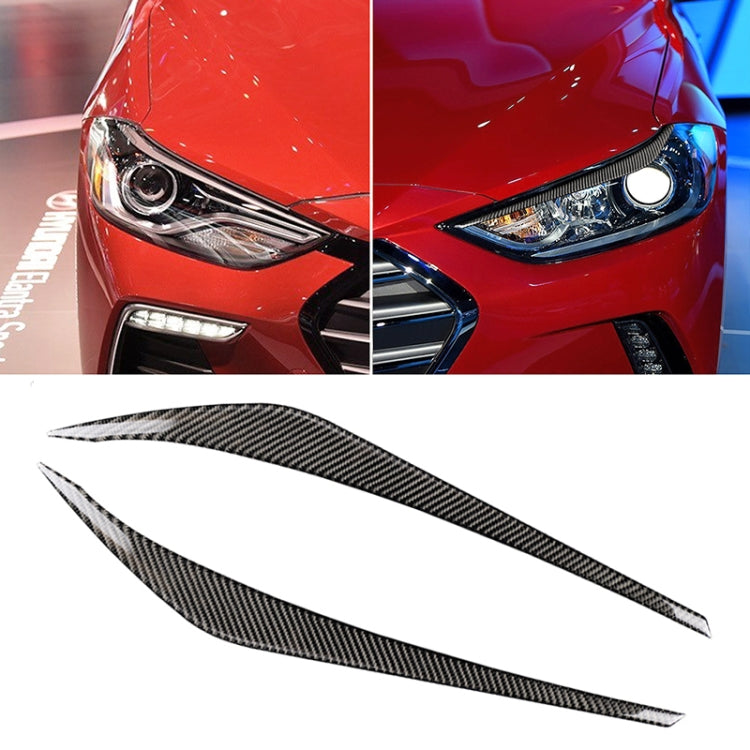 Sopracciglio leggero in fibra di carbonio per auto per Hyundai Elantra 2016-2018, For Hyundai Elantra