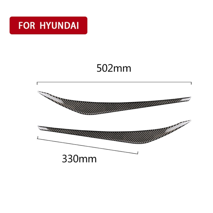 Sopracciglio leggero in fibra di carbonio per auto per Hyundai Elantra 2016-2018, For Hyundai Elantra