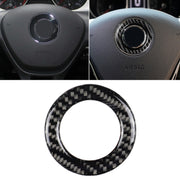 Adesivo decorativo per anello volante in fibra di carbonio per auto per Volkswagen, Steering Wheel Ring