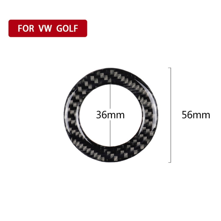 Adesivo decorativo per anello volante in fibra di carbonio per auto per Volkswagen, Steering Wheel Ring