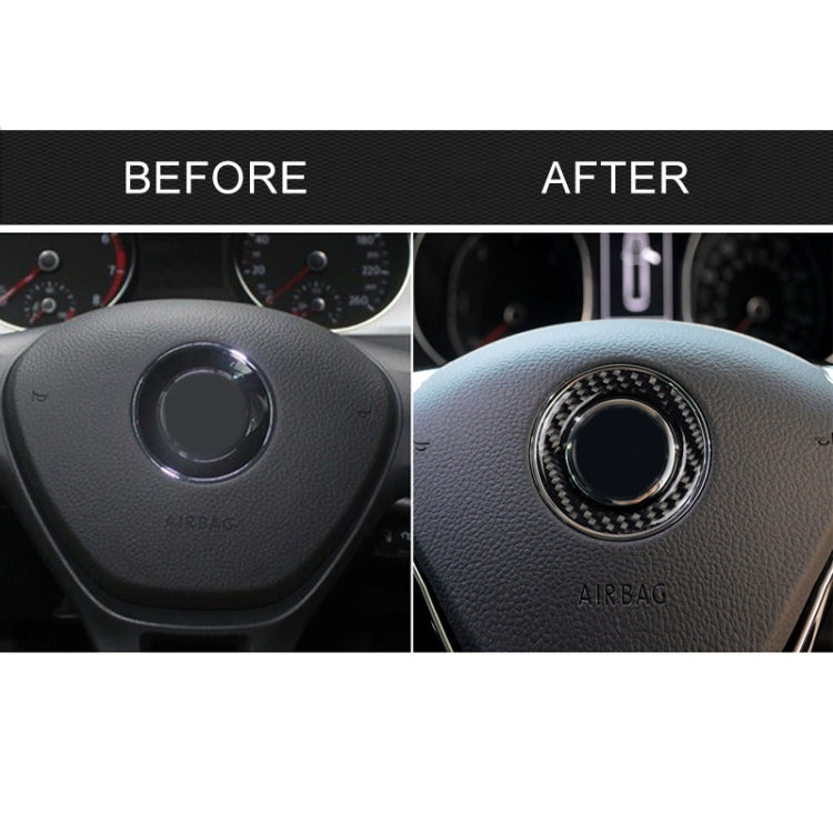Adesivo decorativo per anello volante in fibra di carbonio per auto per Volkswagen, Steering Wheel Ring