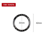 Adesivo decorativo per avvio con un solo pulsante in fibra di carbonio per auto per Toyota Camry di ottava generazione 2018-2019, One-button Start