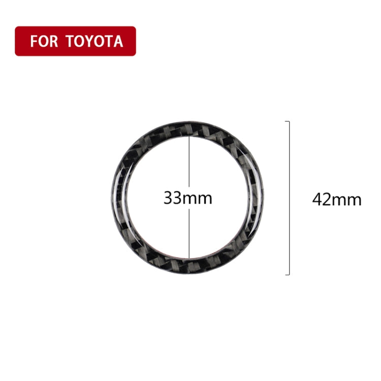 Adesivo decorativo per avvio con un solo pulsante in fibra di carbonio per auto per Toyota Camry di ottava generazione 2018-2019, One-button Start