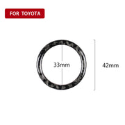 Adesivo decorativo per avvio con un solo pulsante in fibra di carbonio per auto per Toyota Camry di ottava generazione 2018-2019, One-button Start
