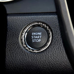 Adesivo decorativo per avvio con un solo pulsante in fibra di carbonio per auto per Toyota Camry di ottava generazione 2018-2019, One-button Start