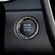 Adesivo decorativo per avvio con un solo pulsante in fibra di carbonio per auto per Toyota Camry di ottava generazione 2018-2019, One-button Start
