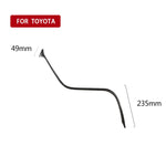 Adesivo decorativo con striscia S per controllo centrale in fibra di carbonio per auto per Toyota Camry di ottava generazione 2018-2019, guida a sinistra, Central Control S Strip