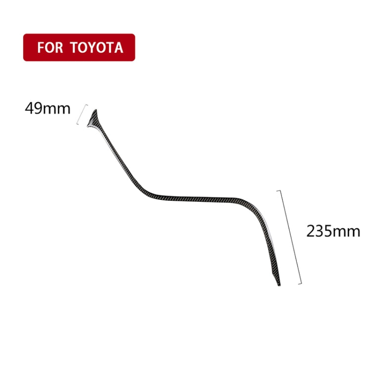 Adesivo decorativo con striscia S per controllo centrale in fibra di carbonio per auto per Toyota Camry di ottava generazione 2018-2019, guida a sinistra, Central Control S Strip