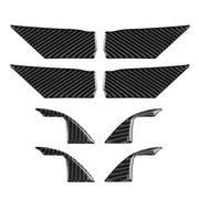 Adesivo decorativo per pannello da polso con maniglia interna per porta in fibra di carbonio 8 in 1 per Toyota Camry di ottava generazione 2018-2019, Door Inner Handle Wrist