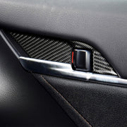 Adesivo decorativo per pannello da polso con maniglia interna per porta in fibra di carbonio 8 in 1 per Toyota Camry di ottava generazione 2018-2019, Door Inner Handle Wrist