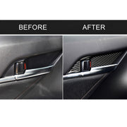 Adesivo decorativo per pannello da polso con maniglia interna per porta in fibra di carbonio 8 in 1 per Toyota Camry di ottava generazione 2018-2019, Door Inner Handle Wrist