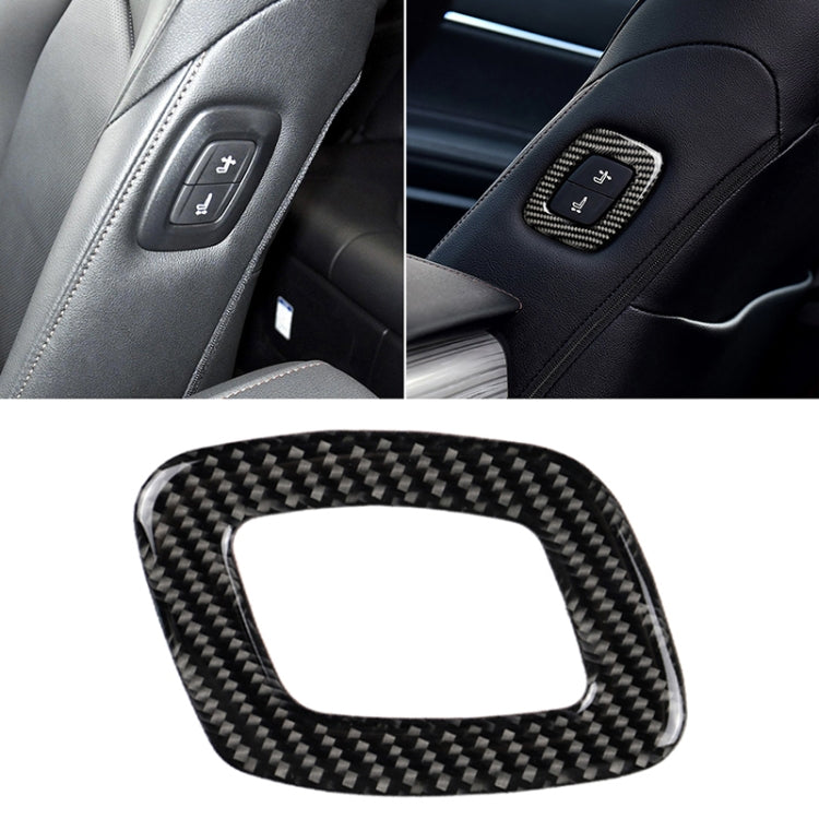 Adesivo decorativo per la regolazione del sedile in fibra di carbonio per auto per Toyota Camry di ottava generazione 2018-2019, guida a sinistra, Seat Adjustment