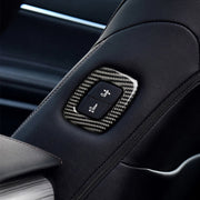 Adesivo decorativo per la regolazione del sedile in fibra di carbonio per auto per Toyota Camry di ottava generazione 2018-2019, guida a sinistra, Seat Adjustment