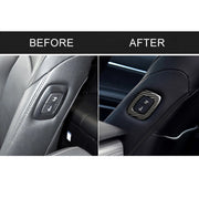 Adesivo decorativo per la regolazione del sedile in fibra di carbonio per auto per Toyota Camry di ottava generazione 2018-2019, guida a sinistra, Seat Adjustment