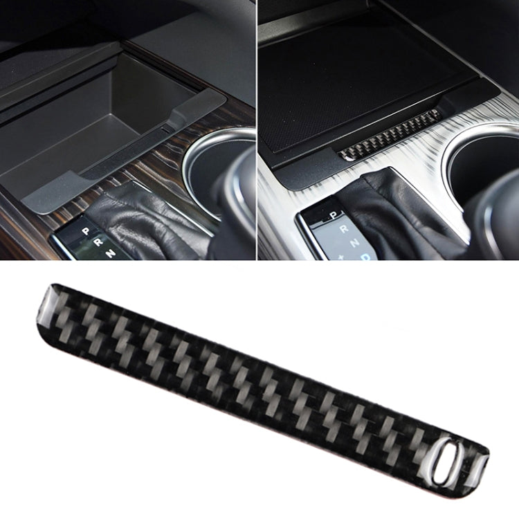 Adesivo decorativo con scanalatura per scatola portaoggetti in fibra di carbonio per auto per Toyota Camry di ottava generazione 2018-2019, guida a sinistra, Storage Box Groove