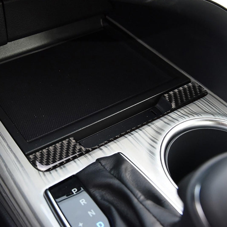 Adesivo decorativo per telaio della scatola portaoggetti per auto in fibra di carbonio per Toyota Camry di ottava generazione 2018-2019, Storage Box Frame