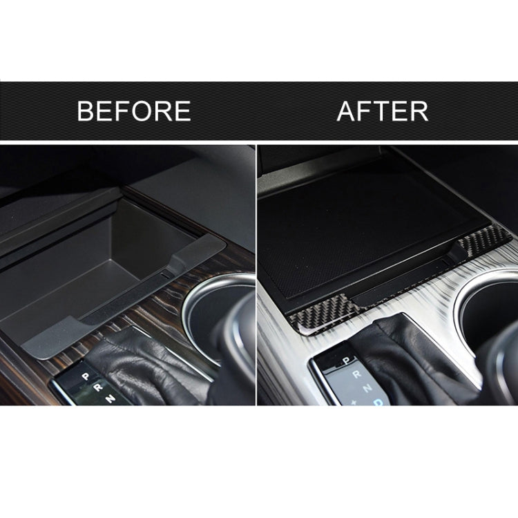 Adesivo decorativo per telaio della scatola portaoggetti per auto in fibra di carbonio per Toyota Camry di ottava generazione 2018-2019, Storage Box Frame