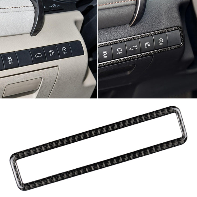 Adesivo decorativo con cornice per pulsanti multifunzionali di guida principale in fibra di carbonio per Toyota Camry di ottava generazione 2018-2019, Main Driving Multi-functional Button