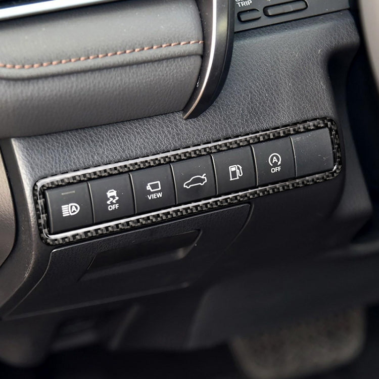 Adesivo decorativo con cornice per pulsanti multifunzionali di guida principale in fibra di carbonio per Toyota Camry di ottava generazione 2018-2019, Main Driving Multi-functional Button