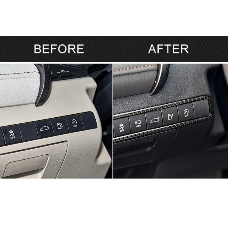 Adesivo decorativo con cornice per pulsanti multifunzionali di guida principale in fibra di carbonio per Toyota Camry di ottava generazione 2018-2019, Main Driving Multi-functional Button