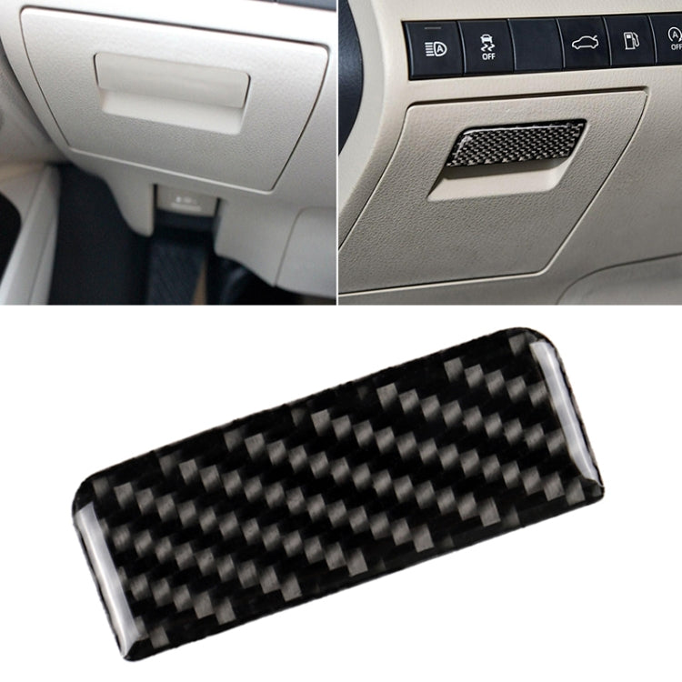 Adesivo decorativo per maniglia della scatola portaoggetti principale in fibra di carbonio per auto per Toyota Camry di ottava generazione 2018-2019, Main Driving Storage Box Handle