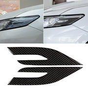 Adesivo decorativo per fari in fibra di carbonio per auto da 2 pezzi per Toyota Camry di ottava generazione 2018-2019, Headlight