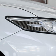 Adesivo decorativo per fari in fibra di carbonio per auto da 2 pezzi per Toyota Camry di ottava generazione 2018-2019, Headlight