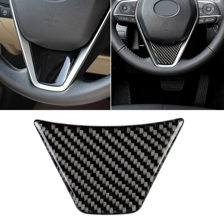 Adesivo decorativo per volante in fibra di carbonio per auto per Toyota Camry di ottava generazione 2018-2019, Steering Wheel