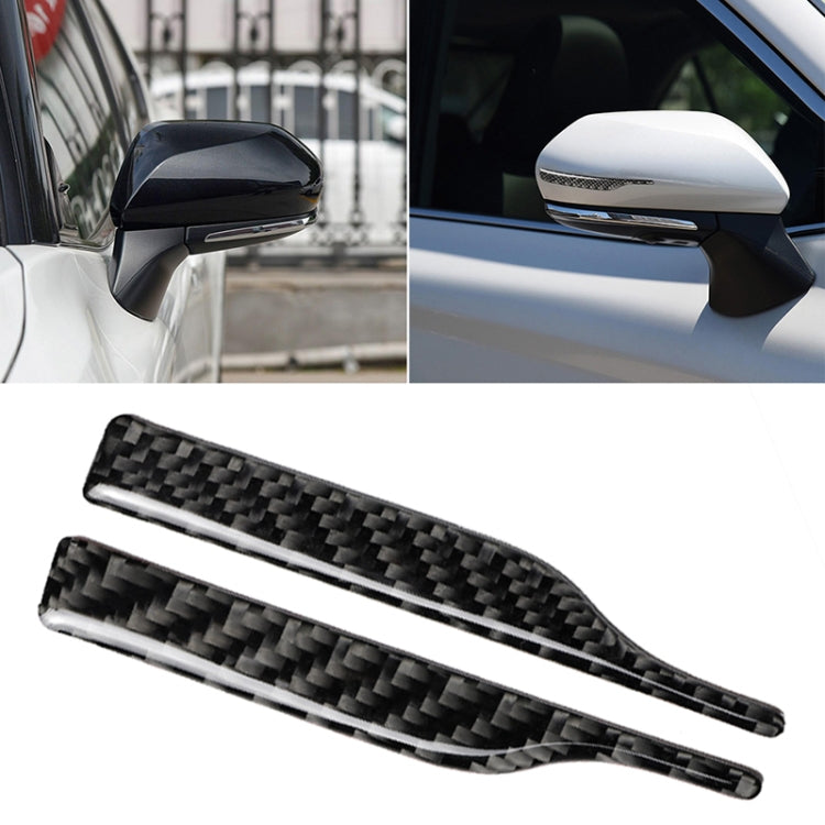 2 PCS Auto In Fibra di Carbonio Specchietto retrovisore Anti-collisione Striscia di Protezione Protezioni Trim Adesivi per Toyota Ottava Generazione Camry 2018-2019, Rearview Mirror