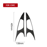 2 PCS Auto In Fibra di Carbonio Porta Maniglia Interna Pannello Polso Adesivo Decorativo per Honda Decima Generazione Civic 2016-2019, Door Inner Handle Wrist Panel